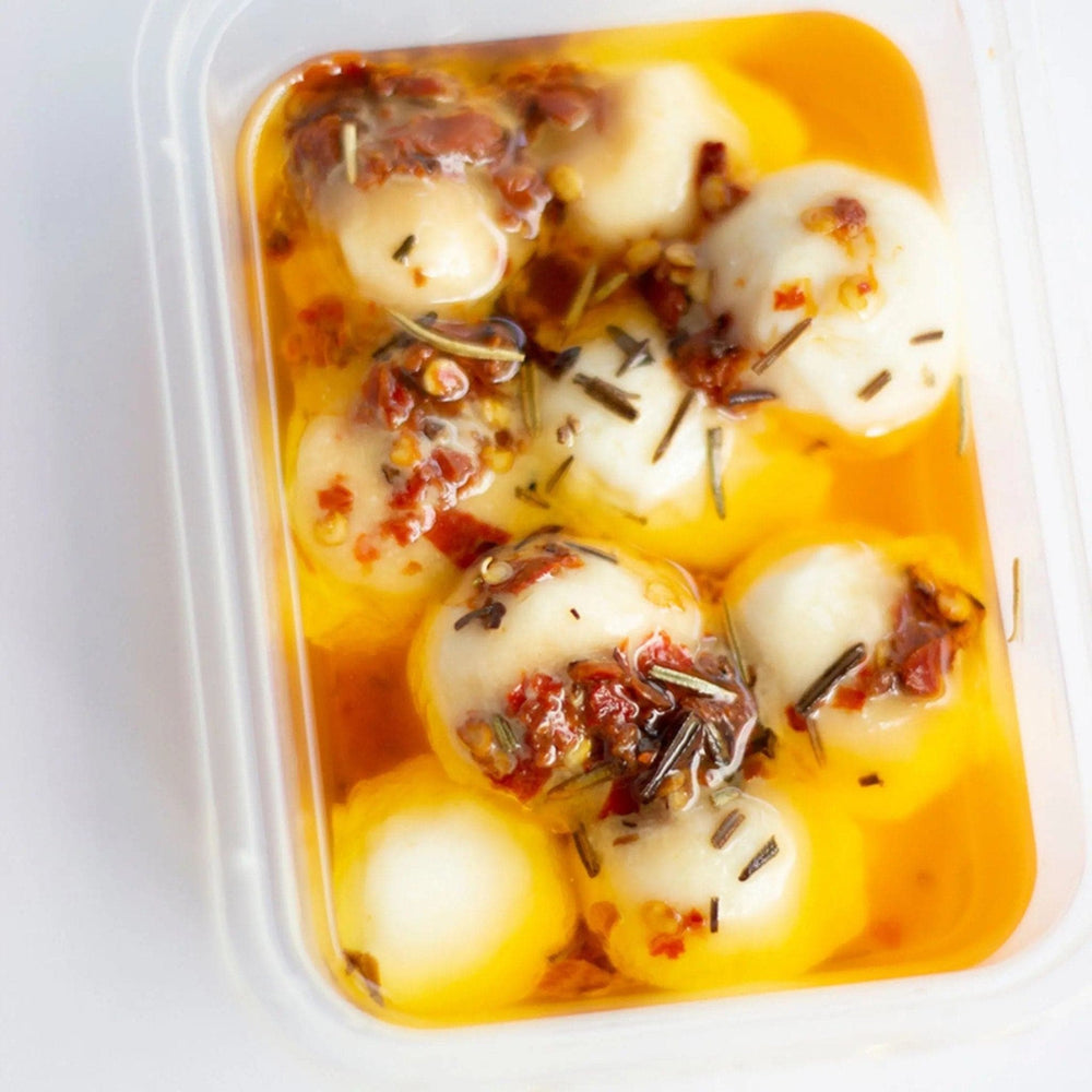 
                  
                    Mozzarella Balls in Chilli Oil - Artisan Cheese Factory
                  
                